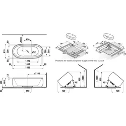 Laufen Badewanne „Ilbagnoalessi“ freistehend oval 1830 × 870 mm in Weiß