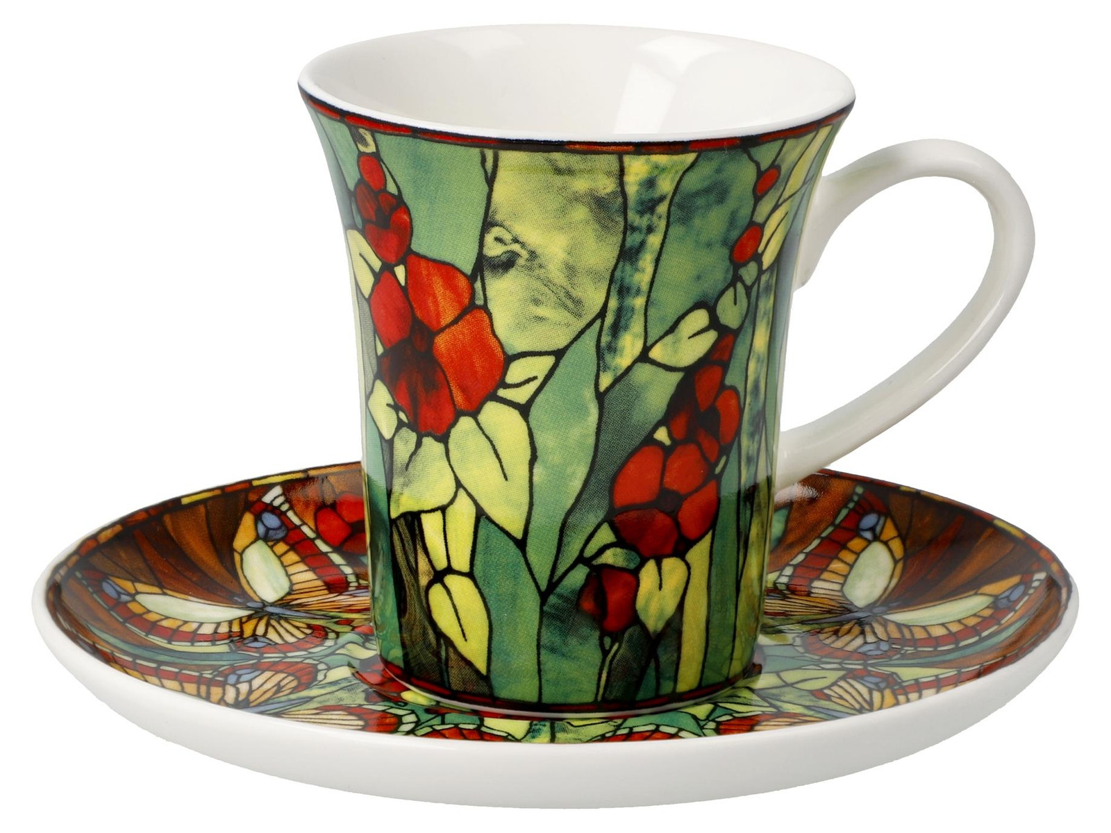 Goebel Artis Orbis Louis Comfort Tiffany Espresso Cup met Schmetterlinge