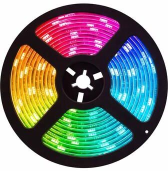 Drop Dash Deals RGB LED Strip Light With Remote Waterproof SMD Multi Color Lights For Home And Events RGB LED Strip Light With Remote Waterproof SMD Multi Color Lights For Home And Events