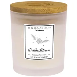 Duftkerze Trendglas - Weihnachtstraum weiß