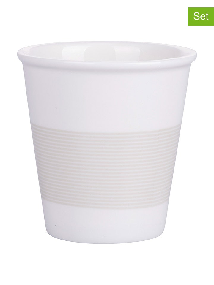 TINTEUNICHE 6er-Set: Becher ''Daily'' in Weiß/ Grau - 60 ml - onesize