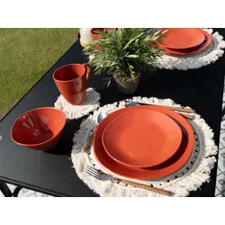 Berger Sevilla RPET Geschirr-Set terracotta 16-tlg. für 4 Personen
