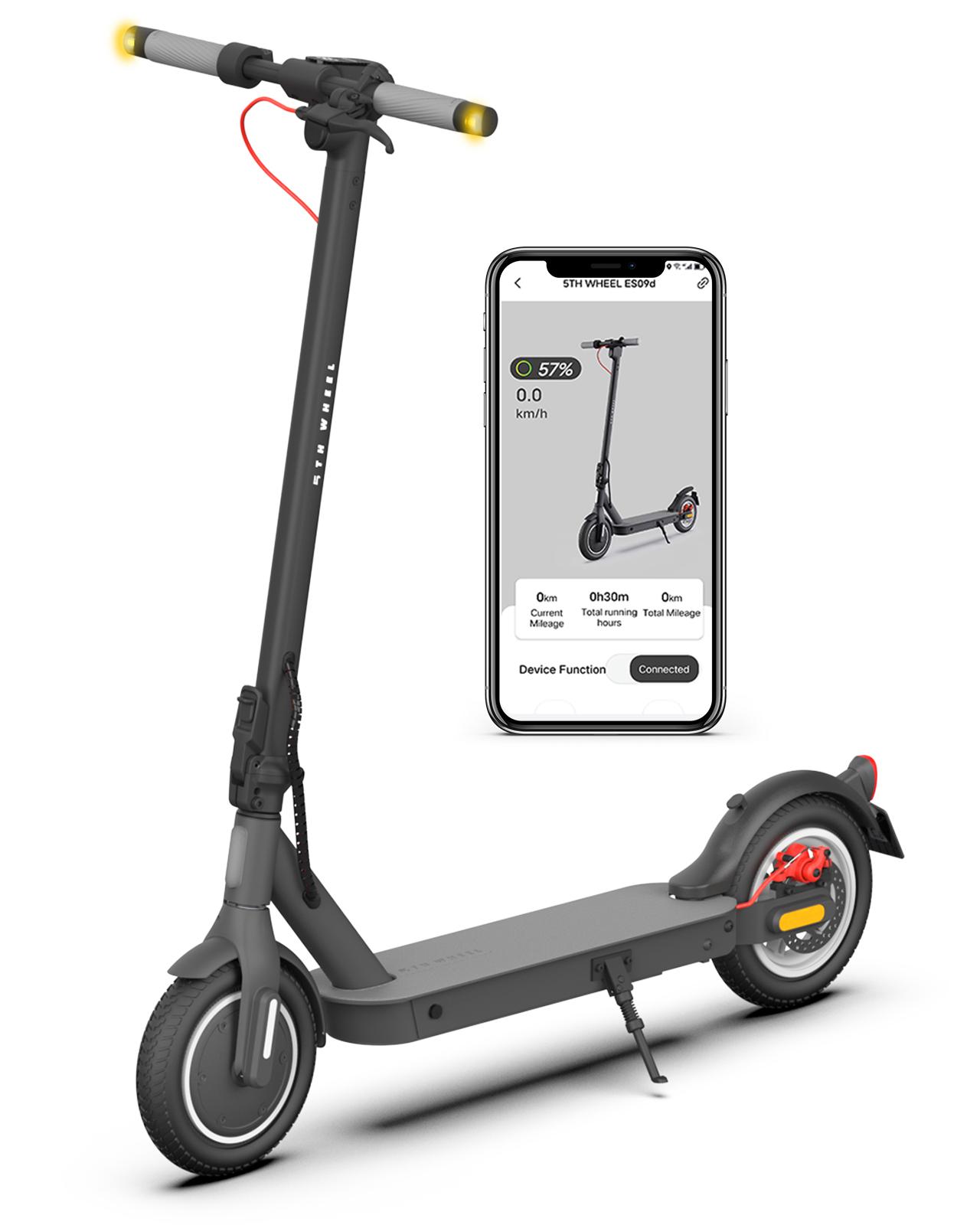 E Scooter Mit Straßenzulassung (ABE),10 Zoll Eletroroller, 30KM Reichweite,Max.20km/h, Elektroscooter, Blinker, APP, Klappbar, E Roller Für Erwachsene