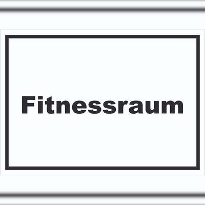 HB-Druck Fitnessraum Schild mit Text Sport Fit waagerecht A0 Rückseite selbstklebend