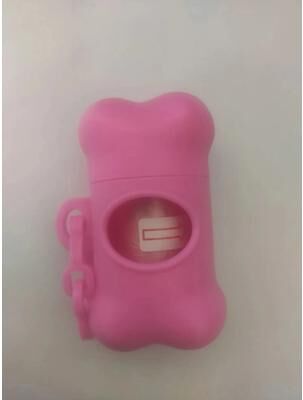 Uplift Essentials Professional Bone Shaped Pet Waste Bag Dispenser pink
