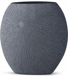 Aria Home Radiance Gray Oval Polyresin Table Vase Modern Decor