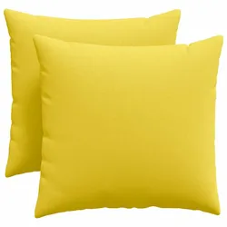 vidaXL Sofakissen 2 pcs Helles Gelb 50 x 50 cm Stoff