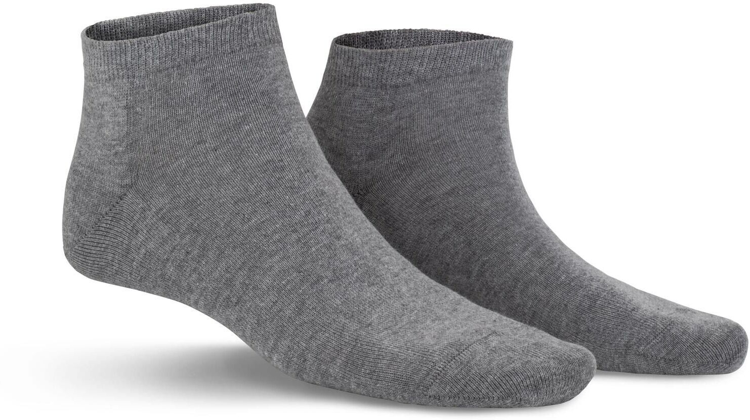 Sneakersocken KUNERT "RICHARD", Herren, Gr. 39-42, grau (silber, meliert), Baumwollmischung, normal, Socken Sneakersocken, druckfreier Komfortbund, sportlicher Look