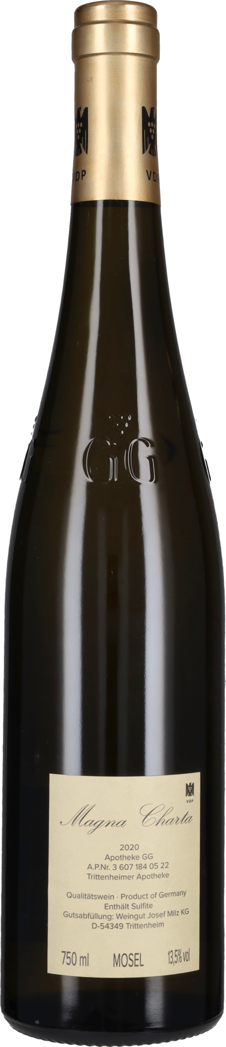 Josef Milz Riesling Dry Grosse Lage Apotheke GG 'Magna Charta' 2020