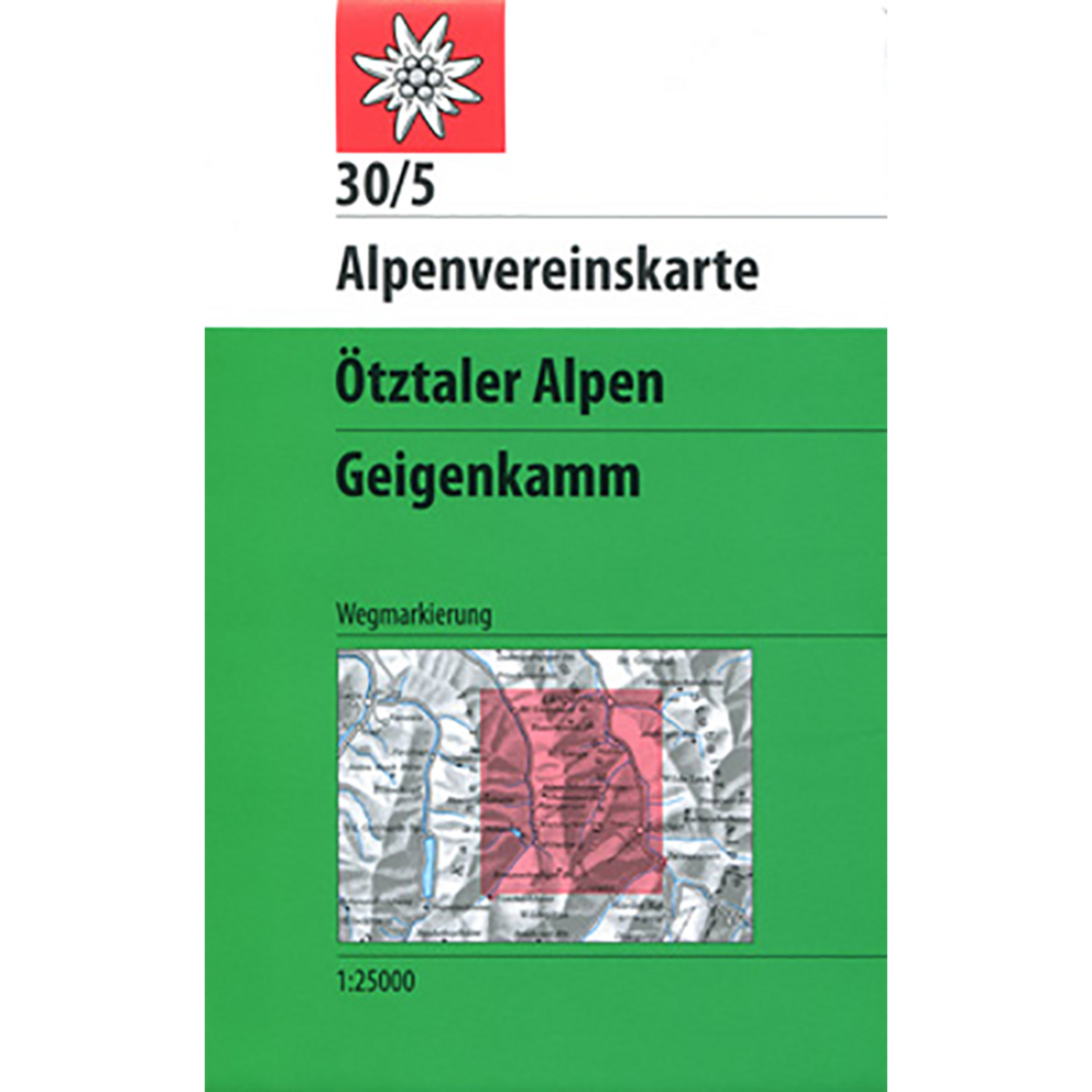 DAV AV-Karte 30/5 Ötztaler Alpen Geigenkamm Topografische Karten