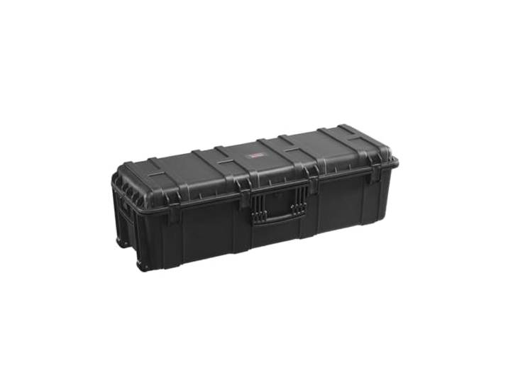 VEVOR Étui rigide résistant aux intempéries\, étui de protection robuste avec 3 poignées\, mallette rigide étanche avec 6 clips\, 6 trous pour cadenas et mousse insérée pour gros équipements\, 155 L\, noir