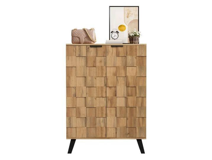 Meuble à chaussures - JAERLIUB - Buffet - 5 compartiments - Dimensions 80.5x35x109.5 cm - Marron