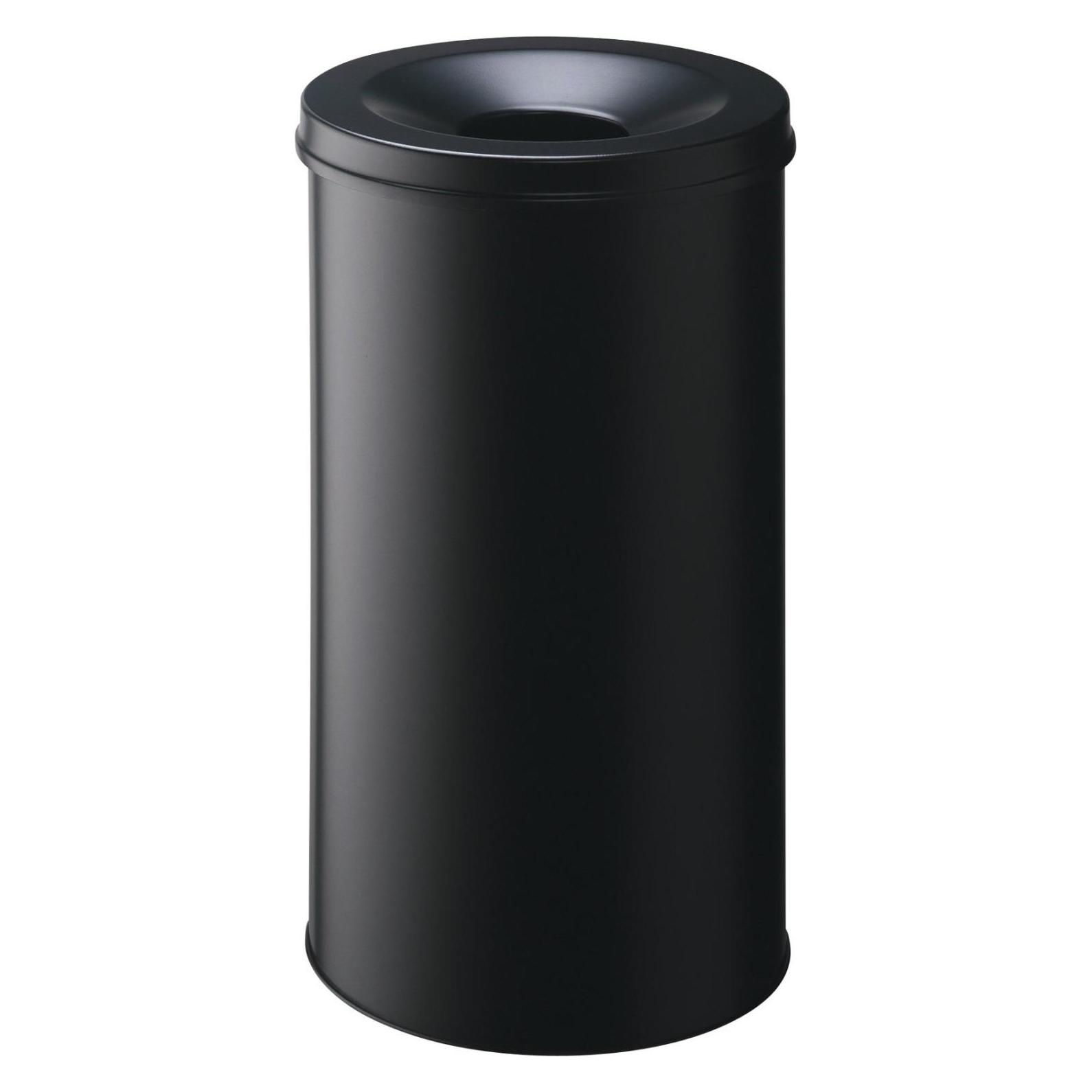 Durable Mülleimer - rund - 60 L - Stahl - Schwarz (60 l) (3307-01)