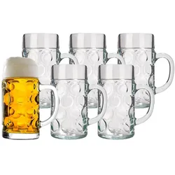 BIERKRÜGE Isar transparent 500 ml 6er Set
