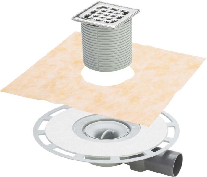 Viega Advantix Badablauf 565701 DN 50, Kunststoff grau, Ablauf waagerecht