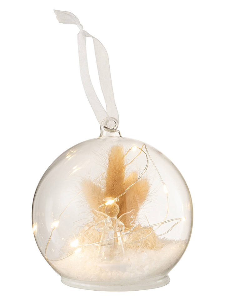 J Line LED-Weihnachtskugel in Transparent/ Gelb - Ø 12 cm - onesize