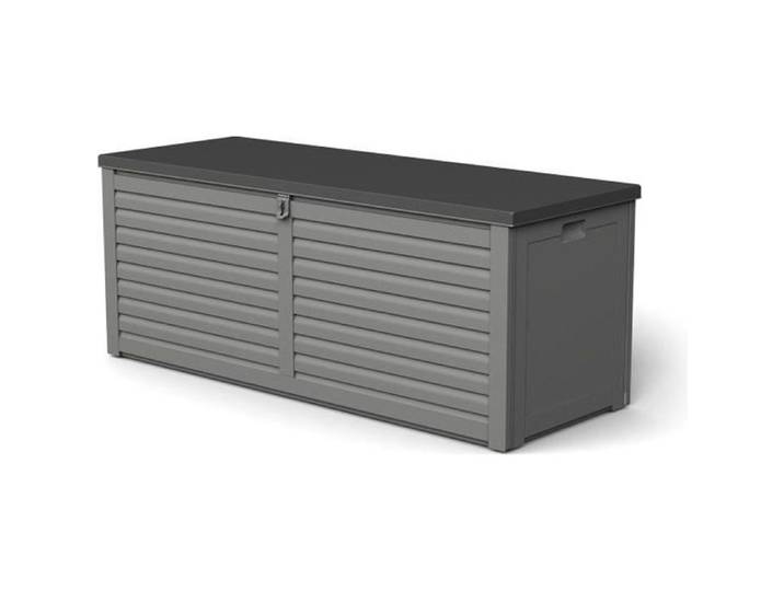 Coffre de jardin en résine Gardiun Lift 390 L avec amortisseurs - Gris