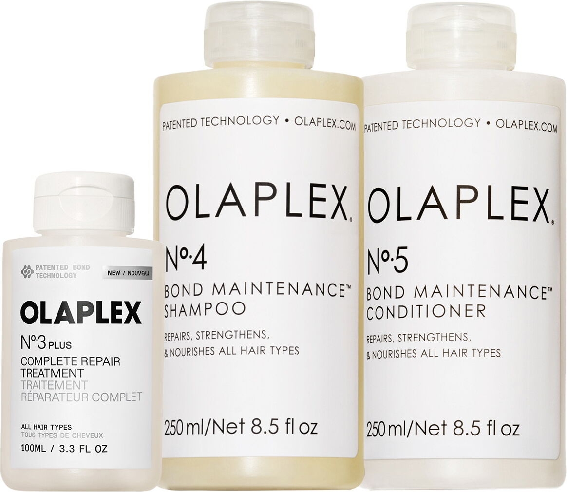 600ml Olaplex Pflege-Trio-Set (No.3PLUS 100ml + No.4 250ml + No.5 250ml)