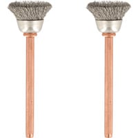 Edelstahlbürste Ø 13 mm (531) 2 Stück, Schaft Ø 3,2mm