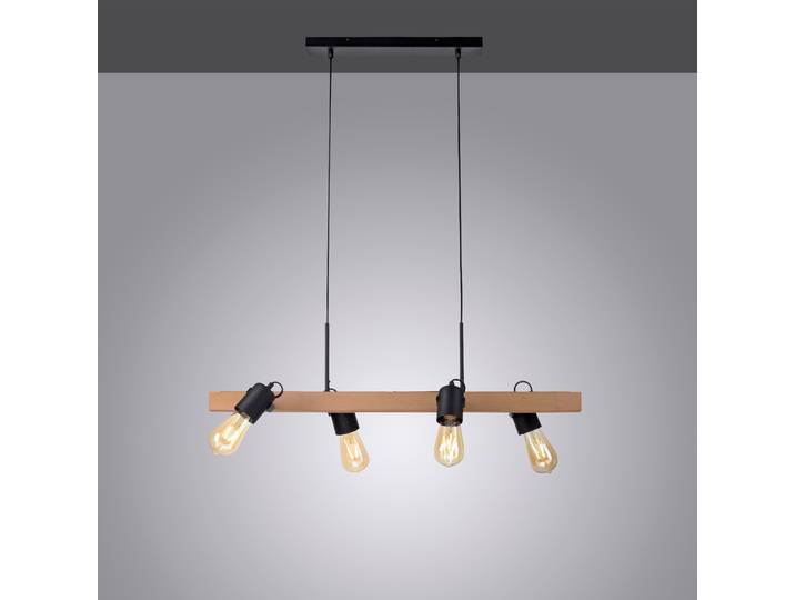 JUST LIGHT Pendelleuchte CANOP , schwarz, 4, 1 Stk., Leuchten, ExklusiveE27, Pendelleuchte
