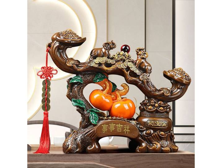 Persimmon Ruyi décoration maison salon armoire à vin meuble TV décoration mobile en mouvement dans une nouvelle maison cadeau décoration artisanat
