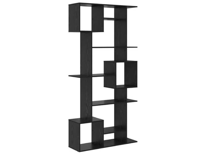 Regal mit 9 Ebenen, 92 x 29 x 188 cm, Verbundholz, schwarze Großes Regal, freistehendes Design, Aufbewahrung für Wohnzimmer oder Büro, minimalistischer Stil, schwarze Walnuss-Oberfläche