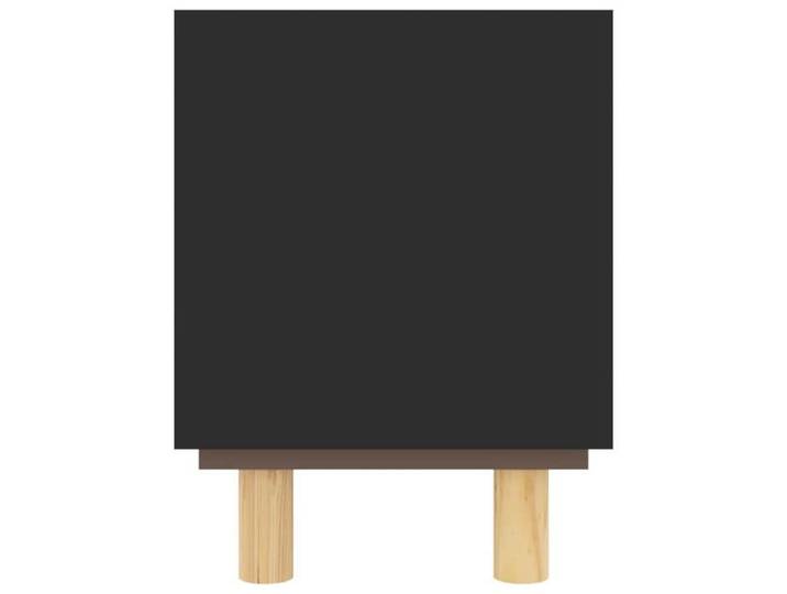 NEUF Armoire TV - Noir - Meuble TV - TABLE TV - Noir 80x30x40 cm - Bois de pin massif et rotin naturel TT3232