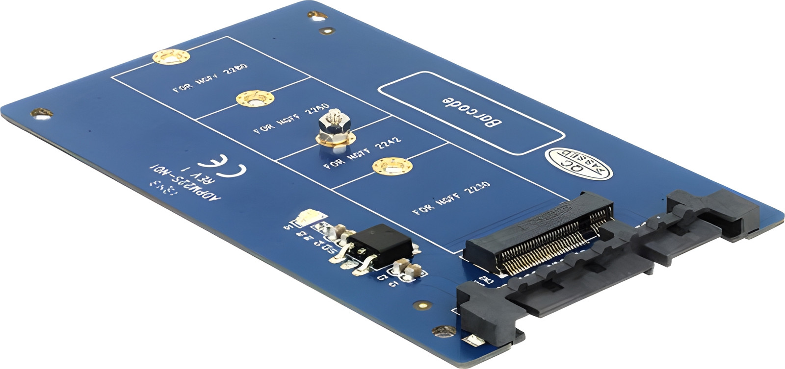 Delock Converter SATA 22-pins naar M.2 NGFF Geheugenchipcontroller