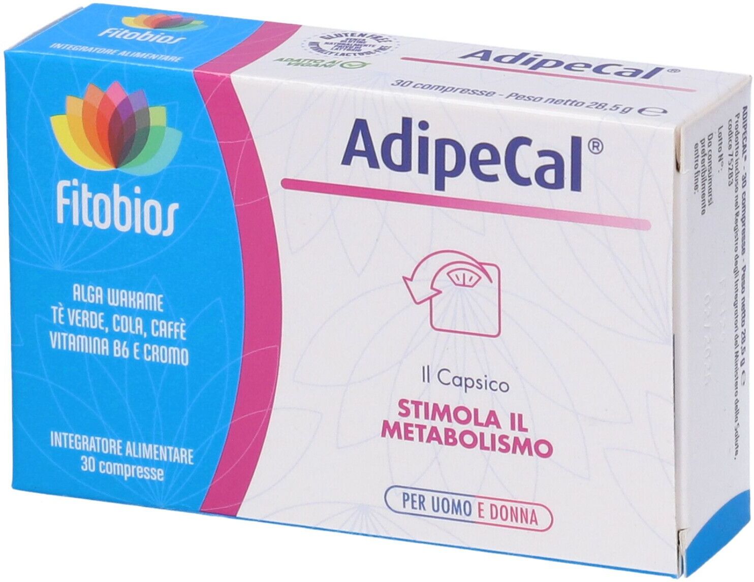 FITOBIOS Srl Adipecal 30 Compresse - Integratore Alimentare