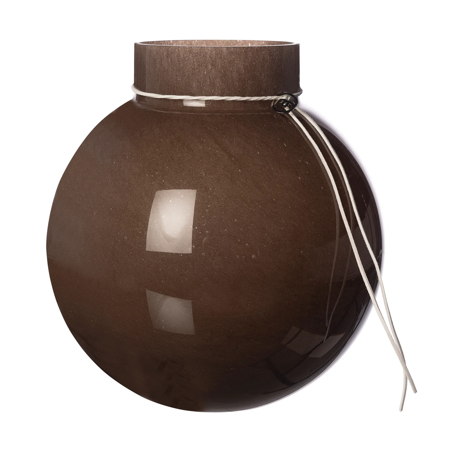 Ernst Ronde glazen vaas bruin H 25 cm Ø 24 cm
