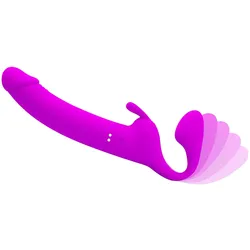 Pretty Love, Dildo, Zanini Strapless Strap-On 10 Vibrationen Lila