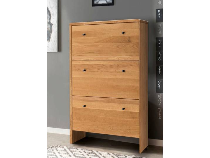 Kombikommode HOME AFFAIRE Dura - Kommode aus Massivholz, langlebig & hochwertig & rustikal , braun (wildeiche), B:82cm H:133cm T:27cm, Massivholz, Sideboards, Kombikommode, Vielseitig nutzbarer Schuhschrank mit hoher Funktionalität. B: 82 cm