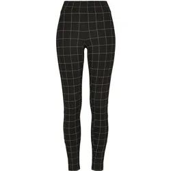 Urban Classics, Damen, Tights, Ladies Check High Waist Leggings (XXL), Schwarz