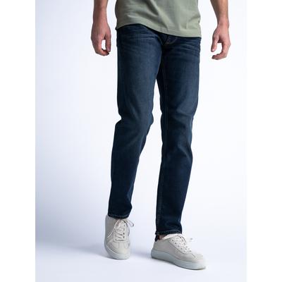 Straight-Jeans PETROL INDUSTRIES "Starling - Straight Denim", Herren, Gr. 30, Länge 34, blau (schwarz used), Denim/Jeans, Obermaterial: 99% Baumwolle, 1% Elasthan, straight fit, Jeans Straight-Jeans