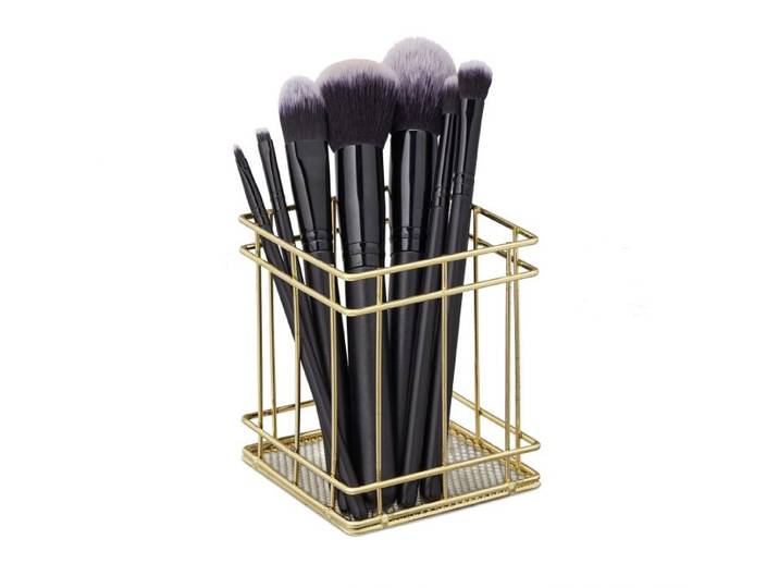Relaxdays 5x pots à pinceau de maquillage carré