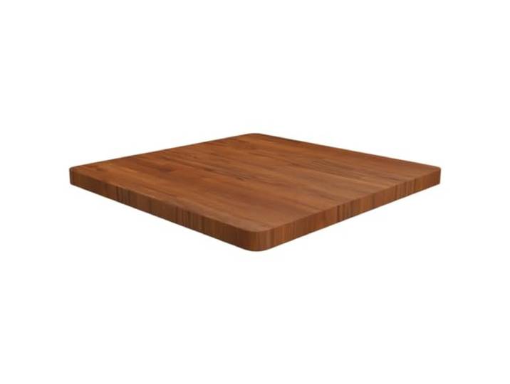 vidaXL Tischplatte Quadratisch Dunkelbraun 70x70x4cm Behandelte Eiche