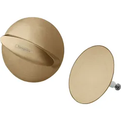 hansgrohe Flexaplus Fertigset Ablauf- und Überlaufgarnitur, 58185140, Farbe: Bronze gebürstet
