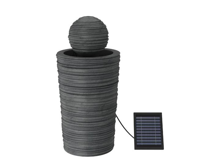 Solar Springbrunnen SOLANA 34 x 70 cm schwarz