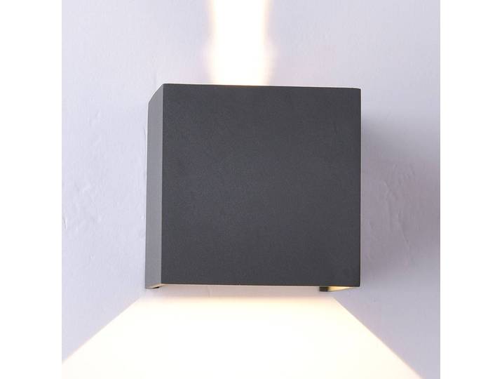 Mantra Iluminación LED Aussenwandleuchte Davos, schwarz, Aluminium, Modern, LED Wandleuchte außen