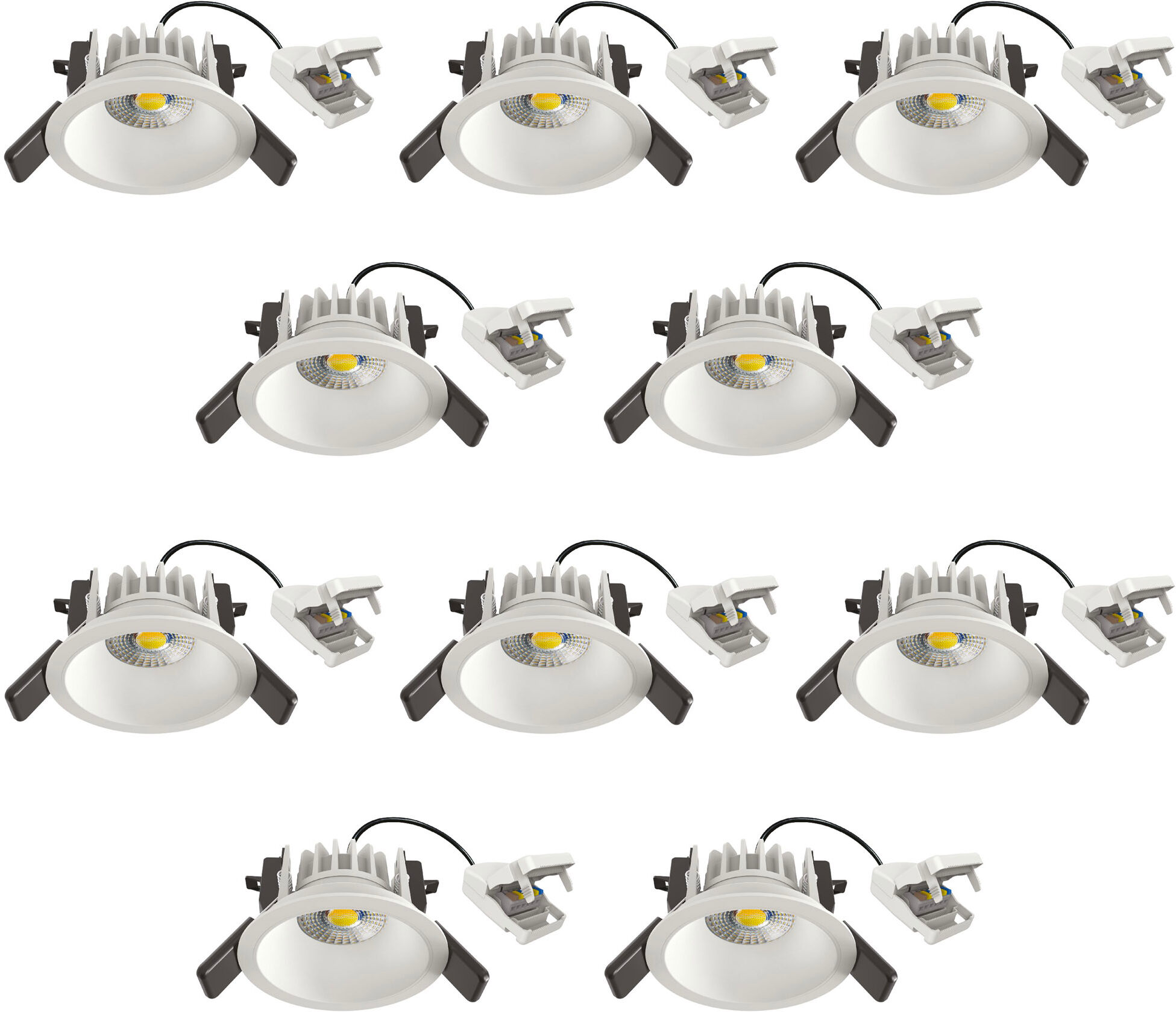 KS Verlichting Set van 10 Ivar Inbouwspot Wit