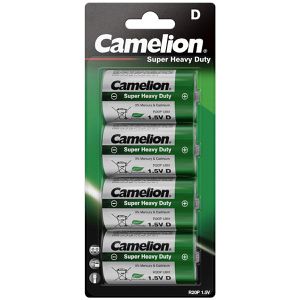 Camelion Batterien Super Heavy Duty, Zink-Kohle, 1,5V, D / Mono / R20, 4 Stück