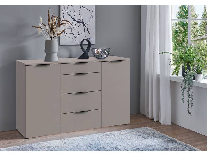 Sideboard Level36 - Breite 135 cm 135 x 84 x 41cm Grau/Saharagrau