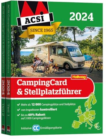 ACSI - Europa 2024, CampingCard & Stellplatzführer ACSI: Bestehend aus 2 Bänden inkl. ACSI CampingCard Ermässigungskarte (Hallwag ACSI Führer) - Preis vom 10.10.2026 11:48:34 h