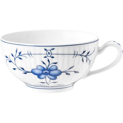 Tasse SELTMANN WEIDEN "Amina Strohblume", blau (weiß, blau), B:9,7cm H:5,5cm Ø:12cm, Porzellan, Trinkgefäße, Tasse, Teetasse aus Porzellan mit Relief
