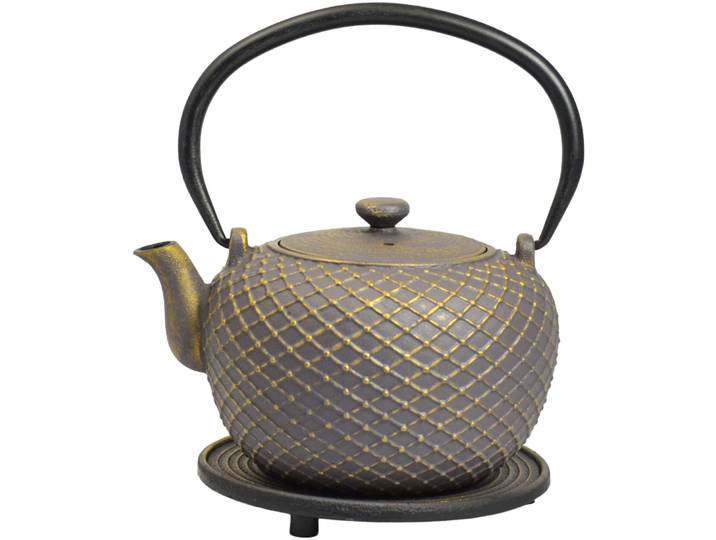 Teekanne Therese Grau/Gold Gusseisen 0.9 l