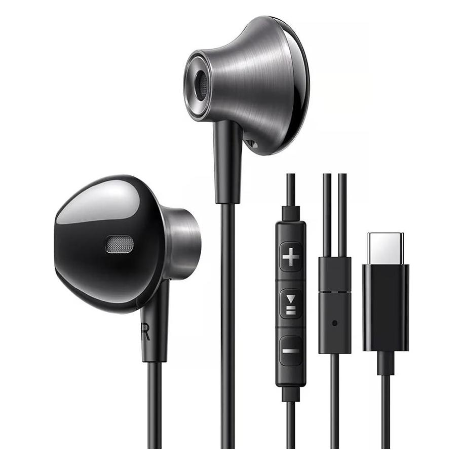 Ugreen Słuchawki Słuchawki douszne EP106 USB-C (czarne) (Kabelgebunden) (35756)