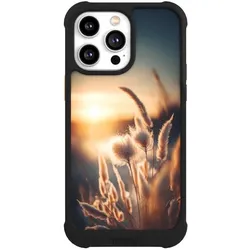 Nivocase Hülle für Apple iPhone 14 Pro Max Stossfeste Handyhülle NIVOmax Case Schwarz Natur Sonne Pampasgras (Apple iPhone 14 Pro Max), Smartphone Hülle, Schwarz