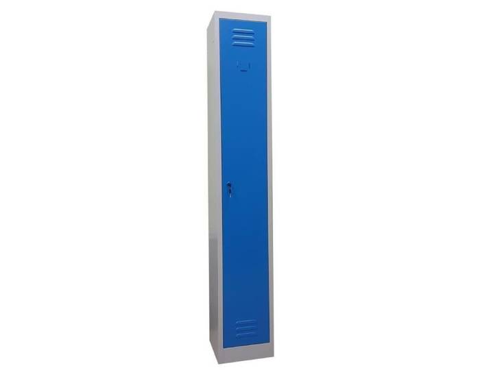 Armoire Vestiaire Metallique Modulable L30 cm x P30 cm x H180 cm (Porte Bleu)