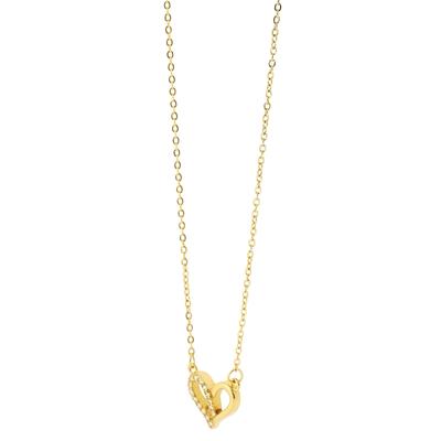 Kette ohne Anhänger ADELIA´S "Halskette mit Anhänger – Herz aus Edelstahl", gold, Halsketten, Damen, 47cm, Edelstahl, Geschenkidee: zeitlos und vielseitig