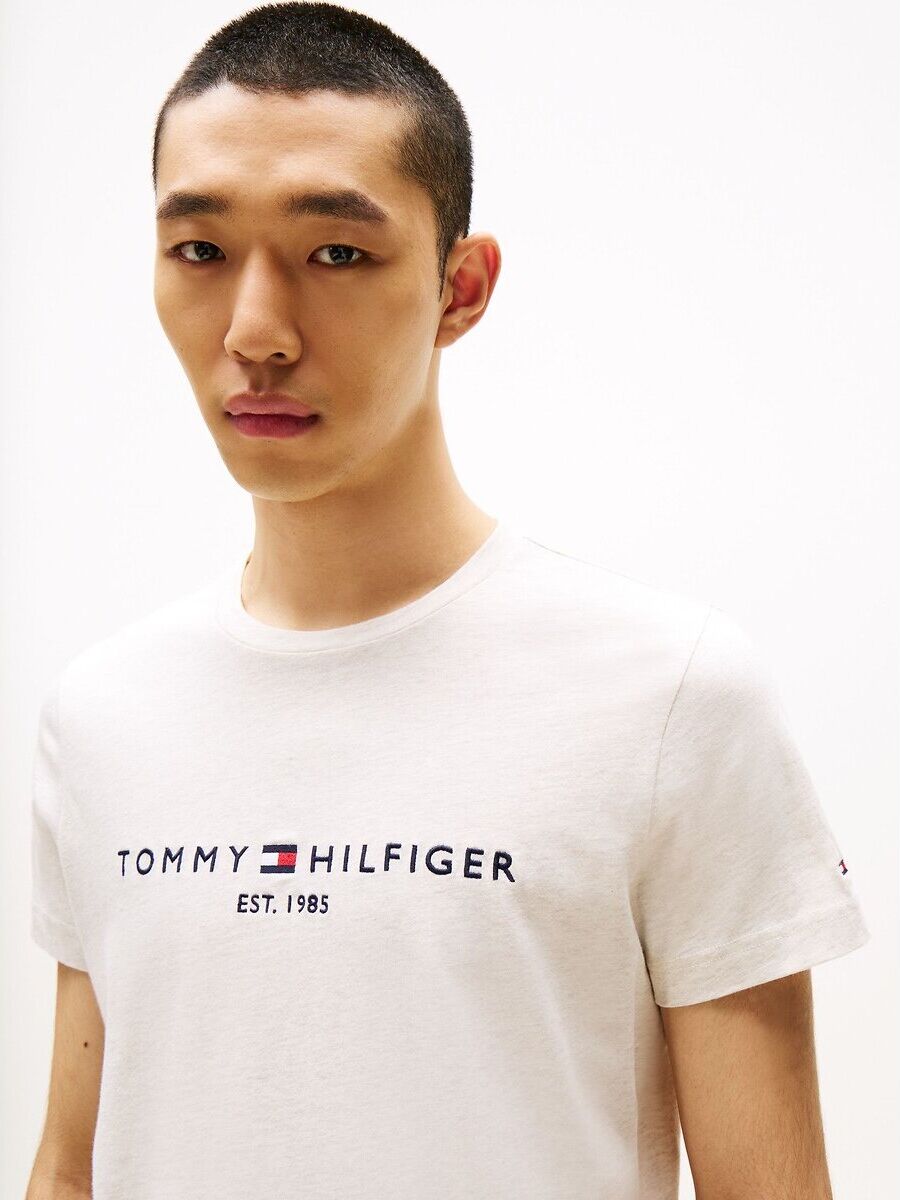 TOMMY HILFIGER T-shirt ajusté en jersey à logo brodé
